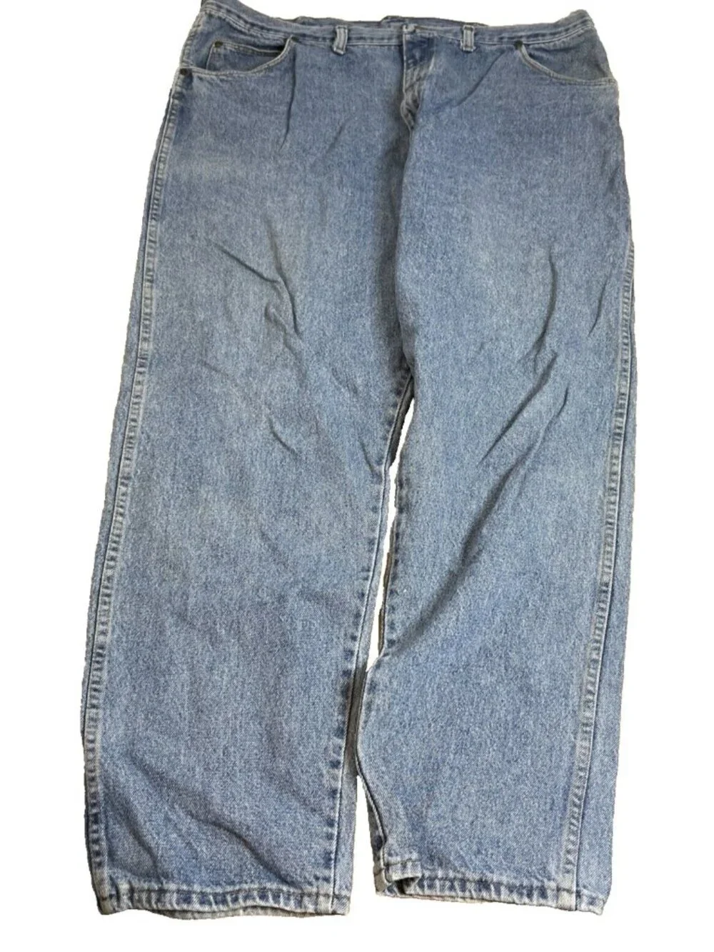 Vintage Wrangler Mens Blue Denim Jeans Size 42 Made In The USA